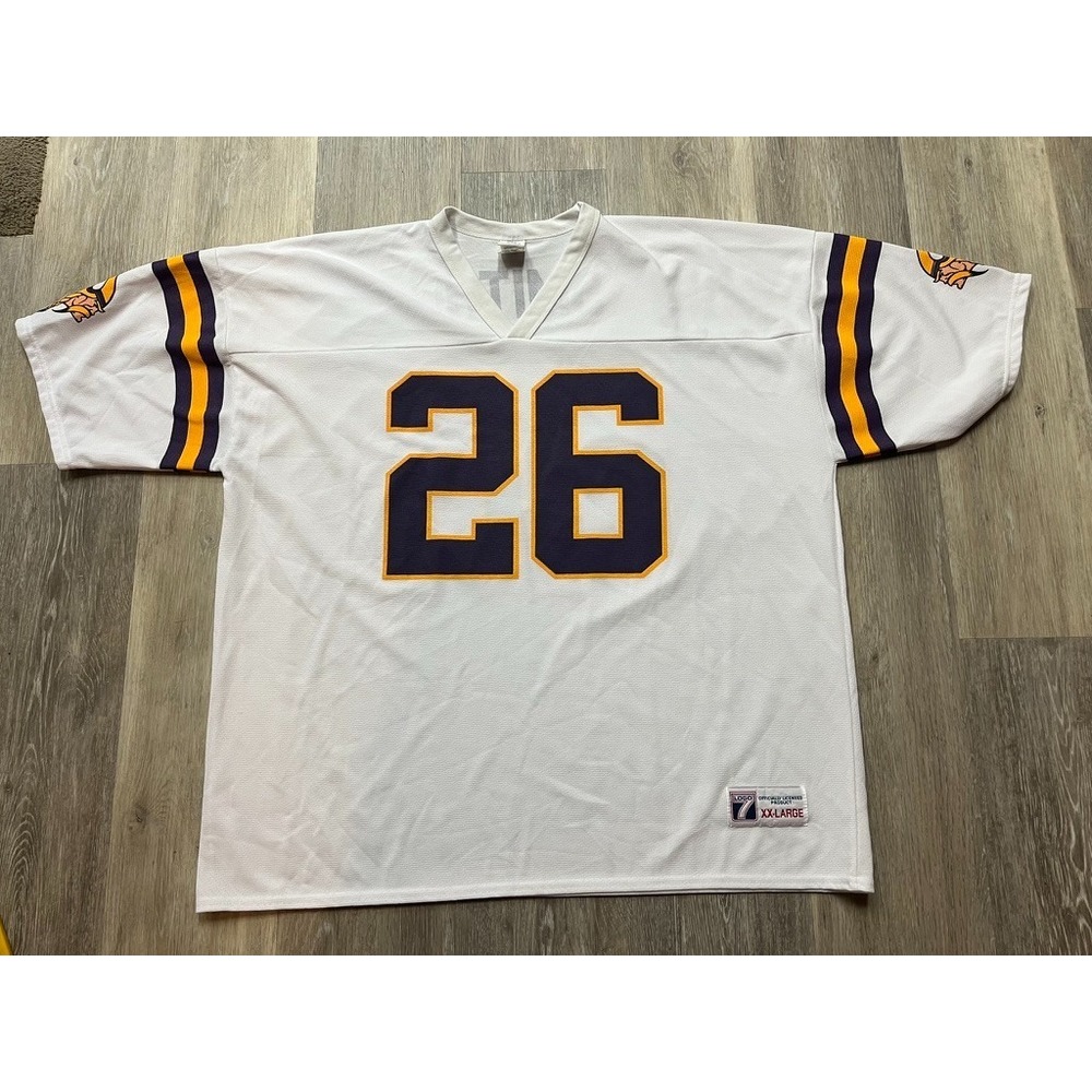 Vtg 90s Minnesota Vikings Robert Smith NFL Football Away Jersey XXL